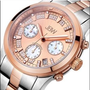 NWT JBW Alessandra Diamond Silver Bracelet Watch